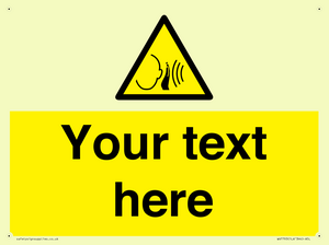 Custom warning sudden loud noise